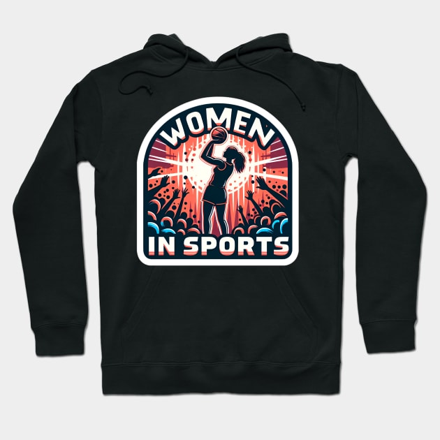 Women in Sports - Female Basketball Athlete Hoodie by PuckDesign